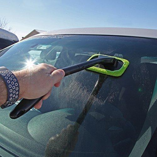 Microfiber Car Window Cleaner with 2 reusable microfiber hood