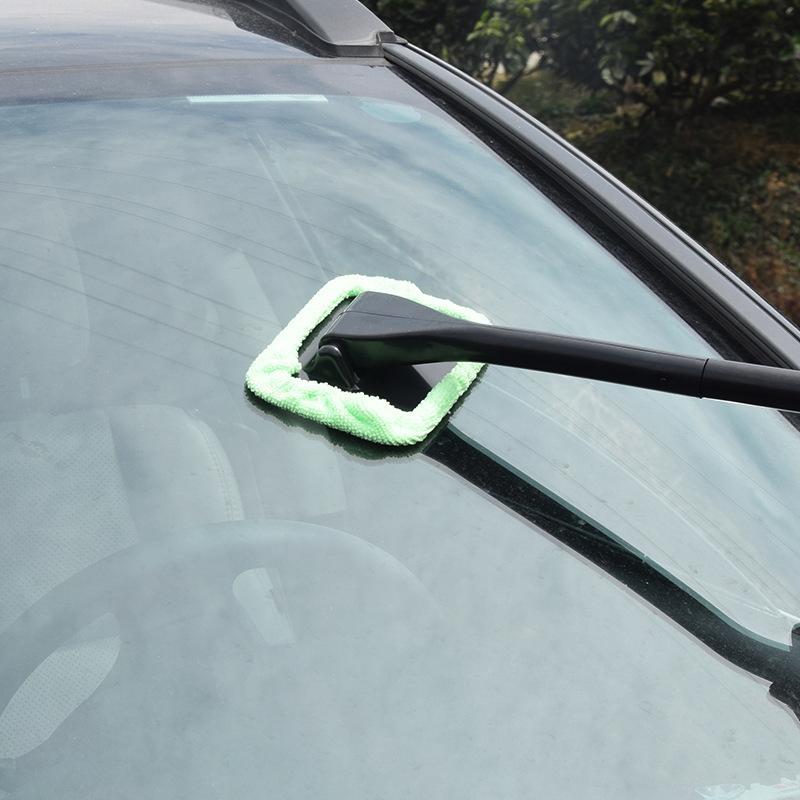 Microfiber Car Window Cleaner with 2 reusable microfiber hood