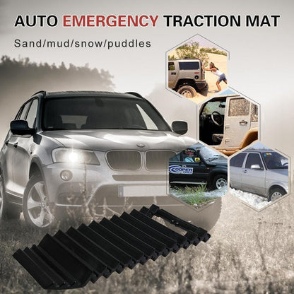 Hirundo 2-in-1 Traction Mat & Ice Scraper for Car